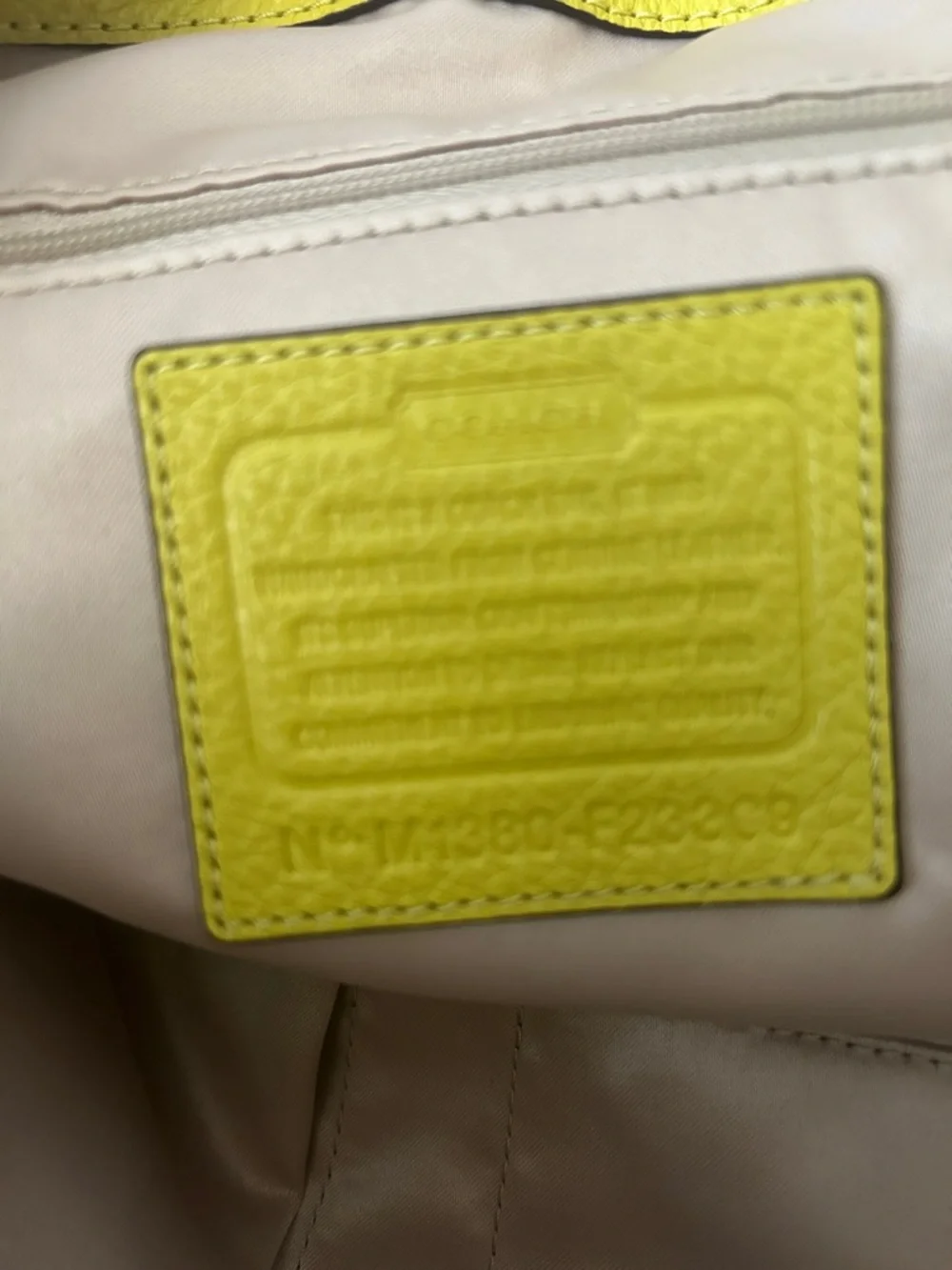 Coach Yellow Pebbled Leather Avery Hobo Tote Shoulder Bag with Purse Charms🌻🌻 - Picture 10 of 12